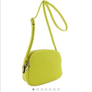 Lemon green crossbody bag